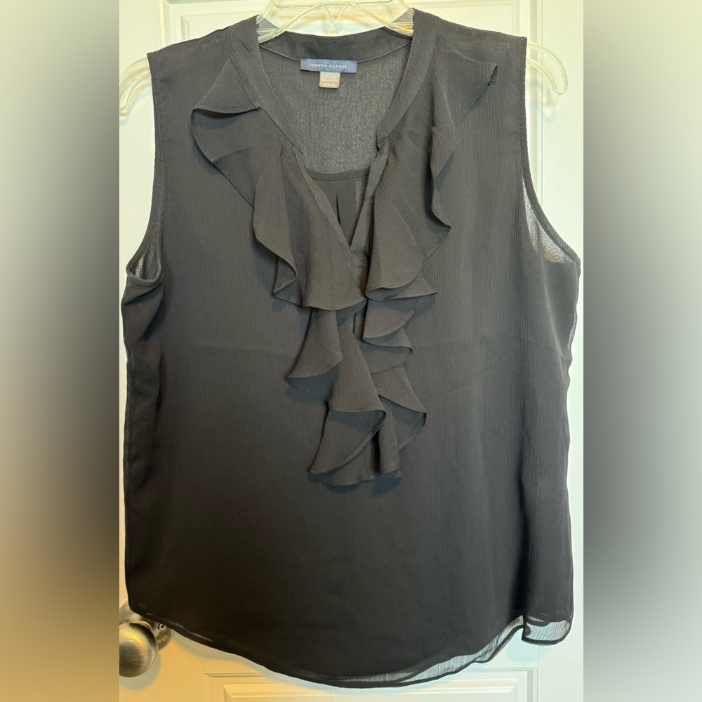 Tommy Hilfiger V-neck Ruffle Tank